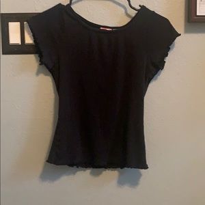 basic ruffled ends tee